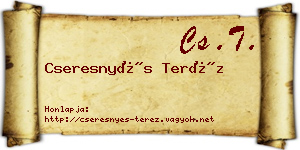 Cseresnyés Teréz névjegykártya