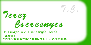 terez cseresnyes business card
