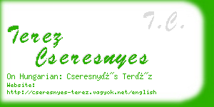 terez cseresnyes business card